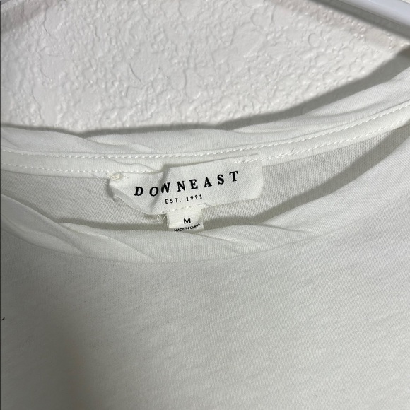 DOWNEAST White Ruffle Sleeve Top M - Picture 3 of 5